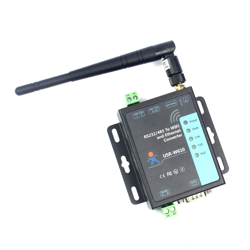 USR-W610 Seriële Wifi Ethernet Draadloze Converter RS232 RS485 Seriële Server Ondersteuning Watchdog Modbus Gateway Tcp Udp Client