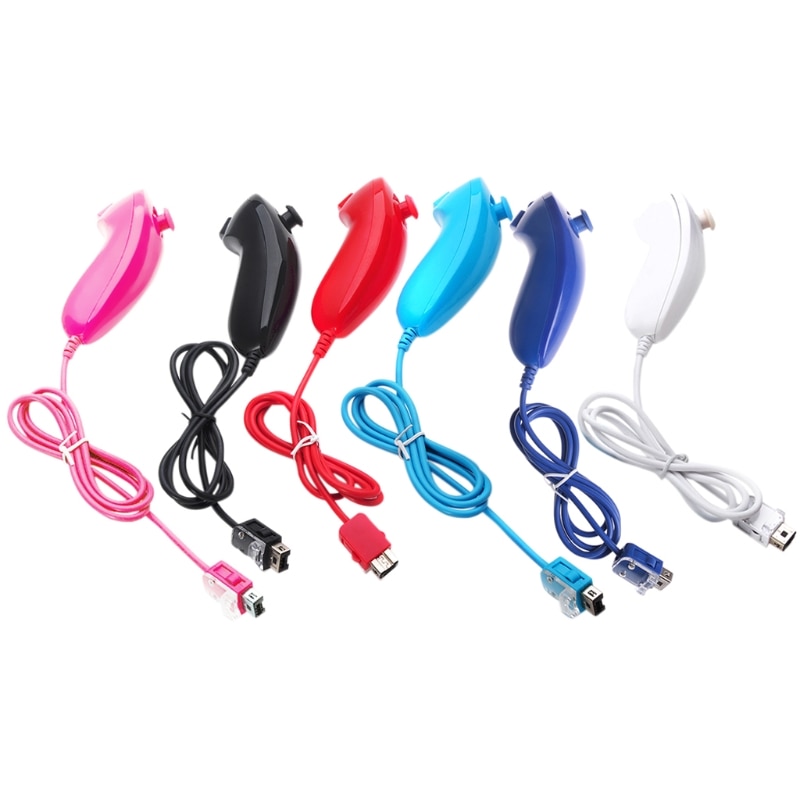Mando a distancia Nunchuck Nunchuk para consola Nintendo Wii, en 6 colores