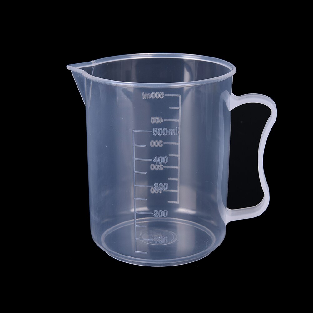 Taza medidora de plástico transparente para utensilios de laboratorio, vaso medidor, herramienta de cocina para el hogar, 20/30/50/300/500/1000ML: 500ml