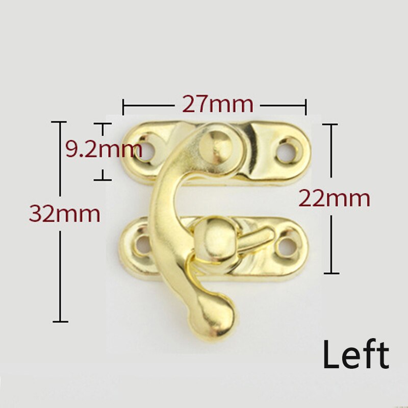 Loquet de boîte en fer Bronze 10 pièces, loquet de verrouillage, bois bijoux valise boucle Clip fermoirs Vintage quincaillerie de meubles: B