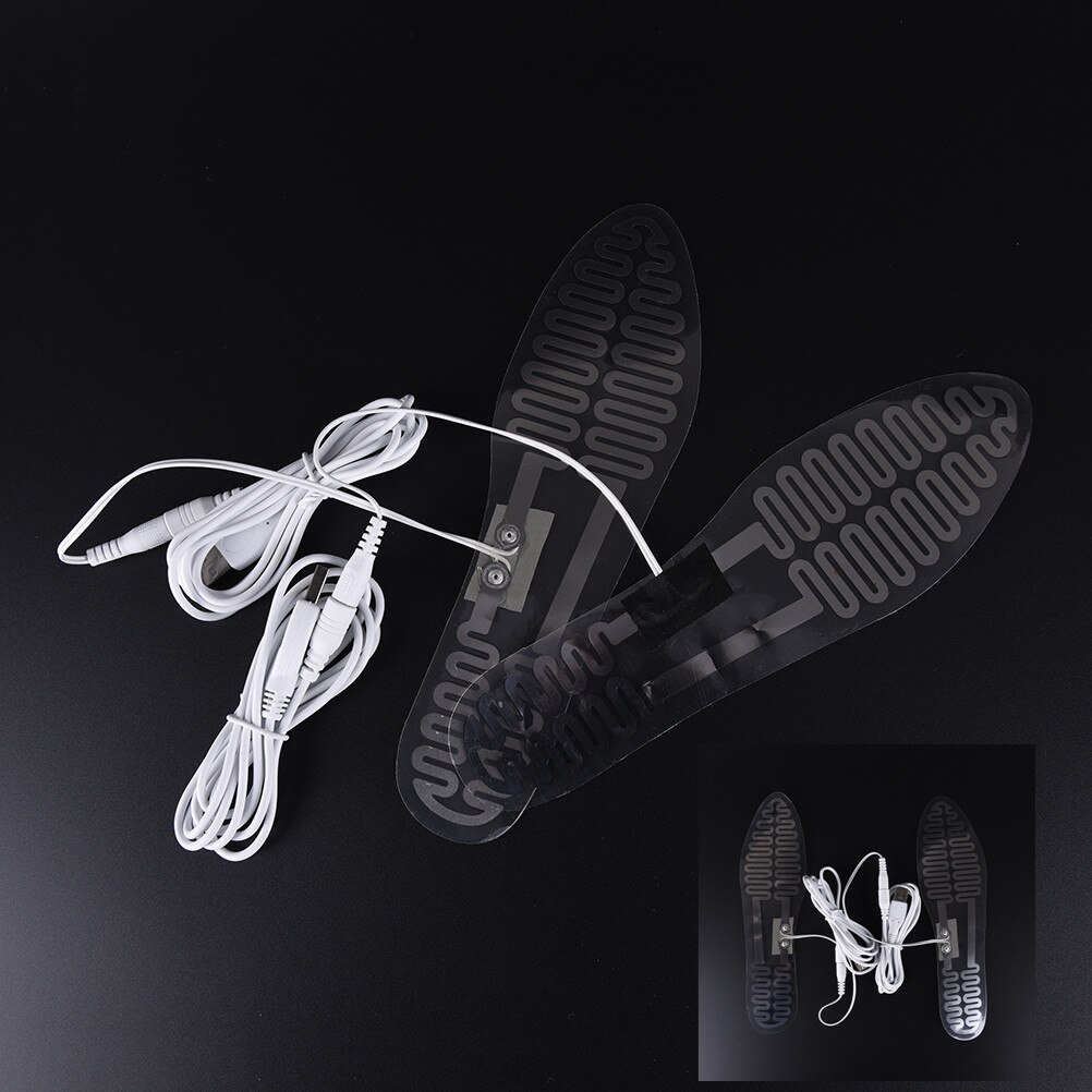 Plantillas calentadas eléctricas impermeables con Usb de 5V 23Cm, calentador de pies, botas calentadas, almohadillas para zapatos, plantillas de invierno para calentar esquí al aire libre