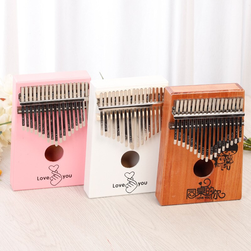 Kalimba 17 Keys Thumb Piano african calimba mbira Single Board High Mahogany Wood Made by for kids Keyboard instrument