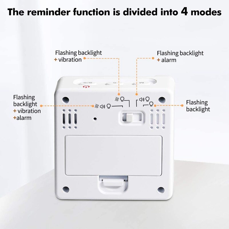 Kitchen Timer, 5 Minute, 25 Minute and DIY Minute Preset Countdown Timer with Clock and Snooze Function, Mini Size