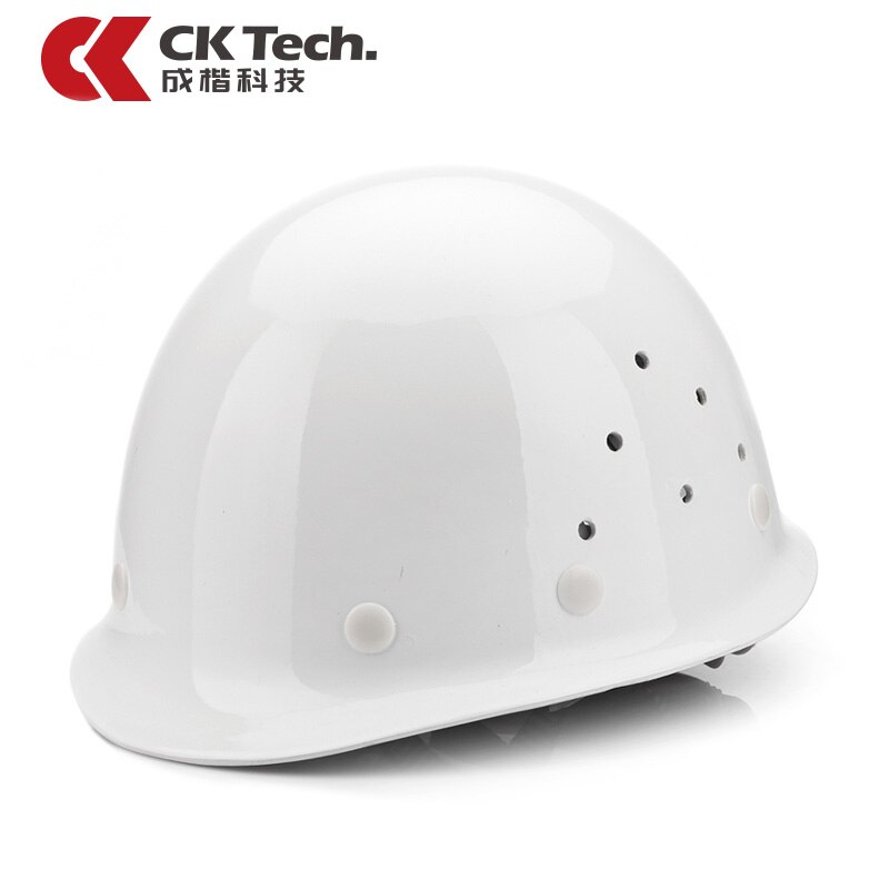 CK Tech. FRP Safety Helmet Construction Protective Helmets Work Cap Breathable Labor Engineering Impact Resistance Hard Hat: CKT-A1W  white