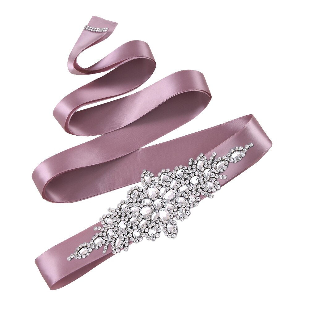 Topqueen  s01 brudebelte kvinner aftenkjole tilbehør perlebelte bredt rhinestone brudebelte brudebelte glitterbelte: Antikke voilet
