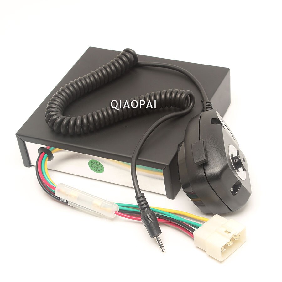 12V 200W Police Siren 9 Sound Alarm Horn Controlled Switch PA MIC system Loud Speaker Multi-tone Warning Megaphone Warning