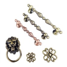 1pcs Antique Bronze Art Furniture Handles Drawer Wardrobe Kitchen Cabinets Cupboard Knobs Dresser Wine Cooler Pull Door Handle