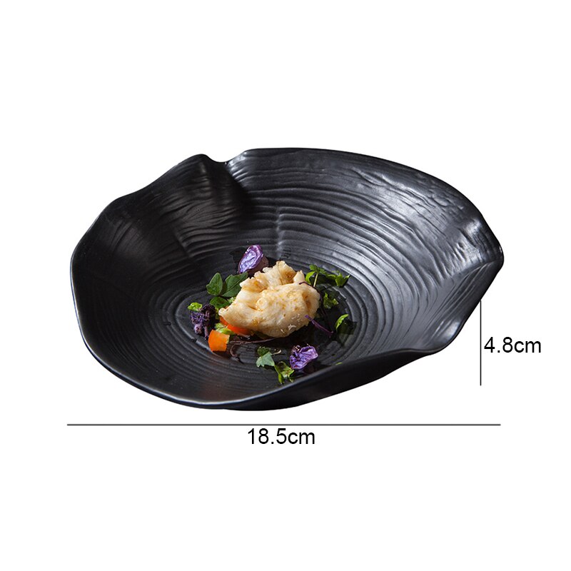 Ceramic Pasta Steak Plates Dinner Dish Shaped Tableware Salad Plate Snack Desserts Tray Hotel Restaurant Vegetable Dish: 7 inch 2