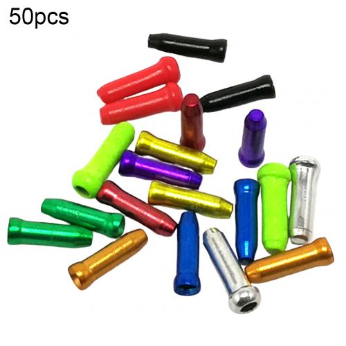 50Pcs Bike Bicycle Brake Shifter Inner Tips Shift Cables End Caps Cycling Parts MTB Bicycle Bike Shifter Twist Shifter: Multicolor