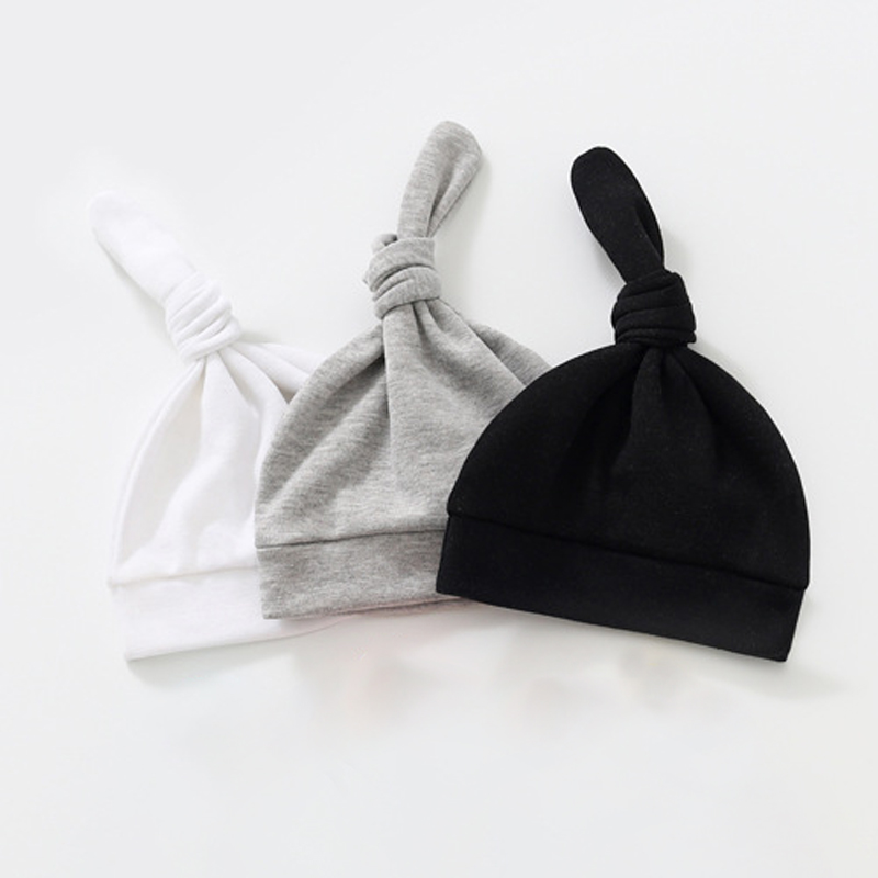 2Stck Baby Junge Hütte Handschuhe einstellen Weiche Baumwolle Knoten Neugeborenen Baby Mütze fest Kleinkind Mädchen kratzen Fäustlinge Handschuhe Schlaf kappe 0-6Monate