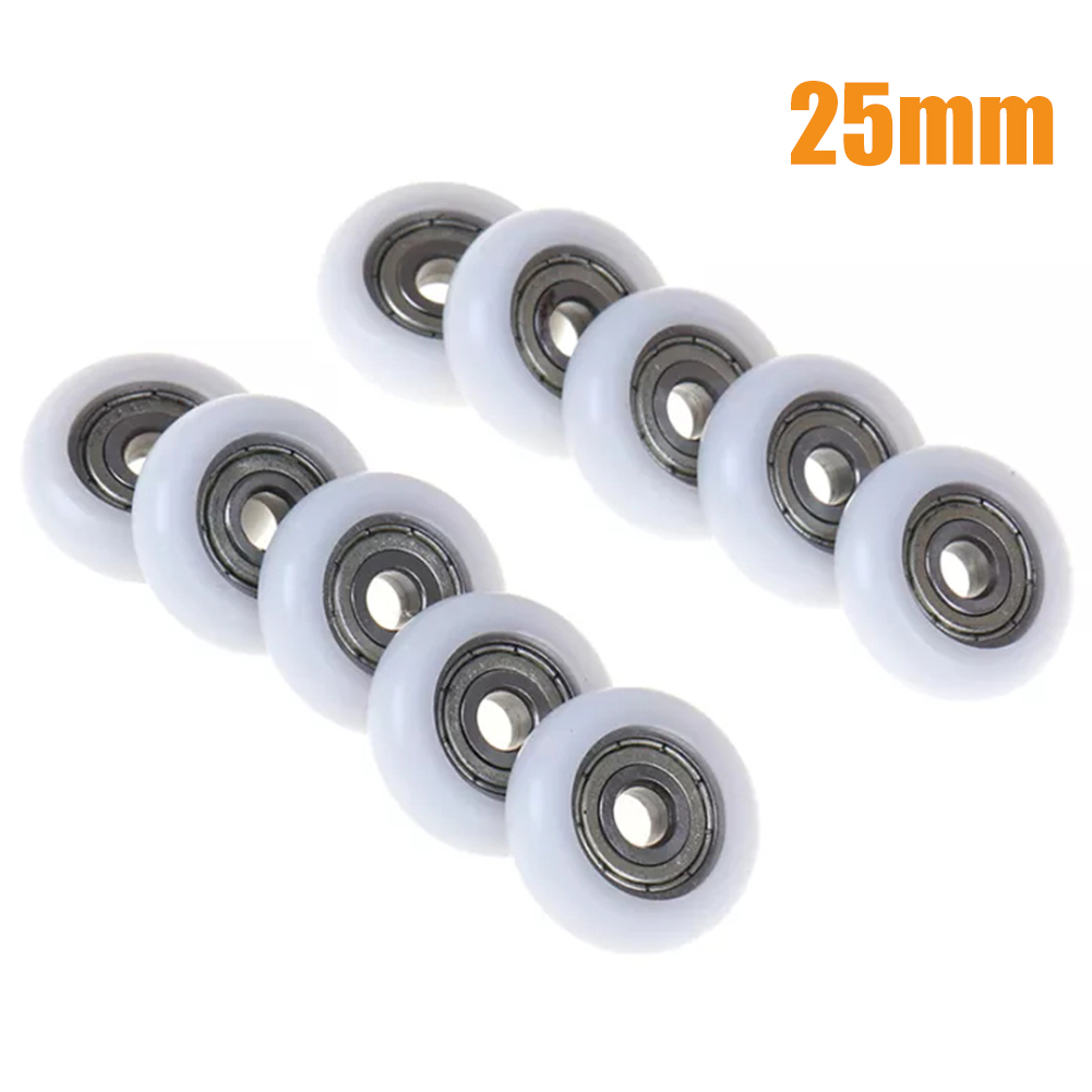 10 stücke Dusche Tür Rollen Rolle Badezimmer Glas Tür Rolle Schiebetür Räder 19/23/25mm Rad Schlecht Tür Ersatz: Grau