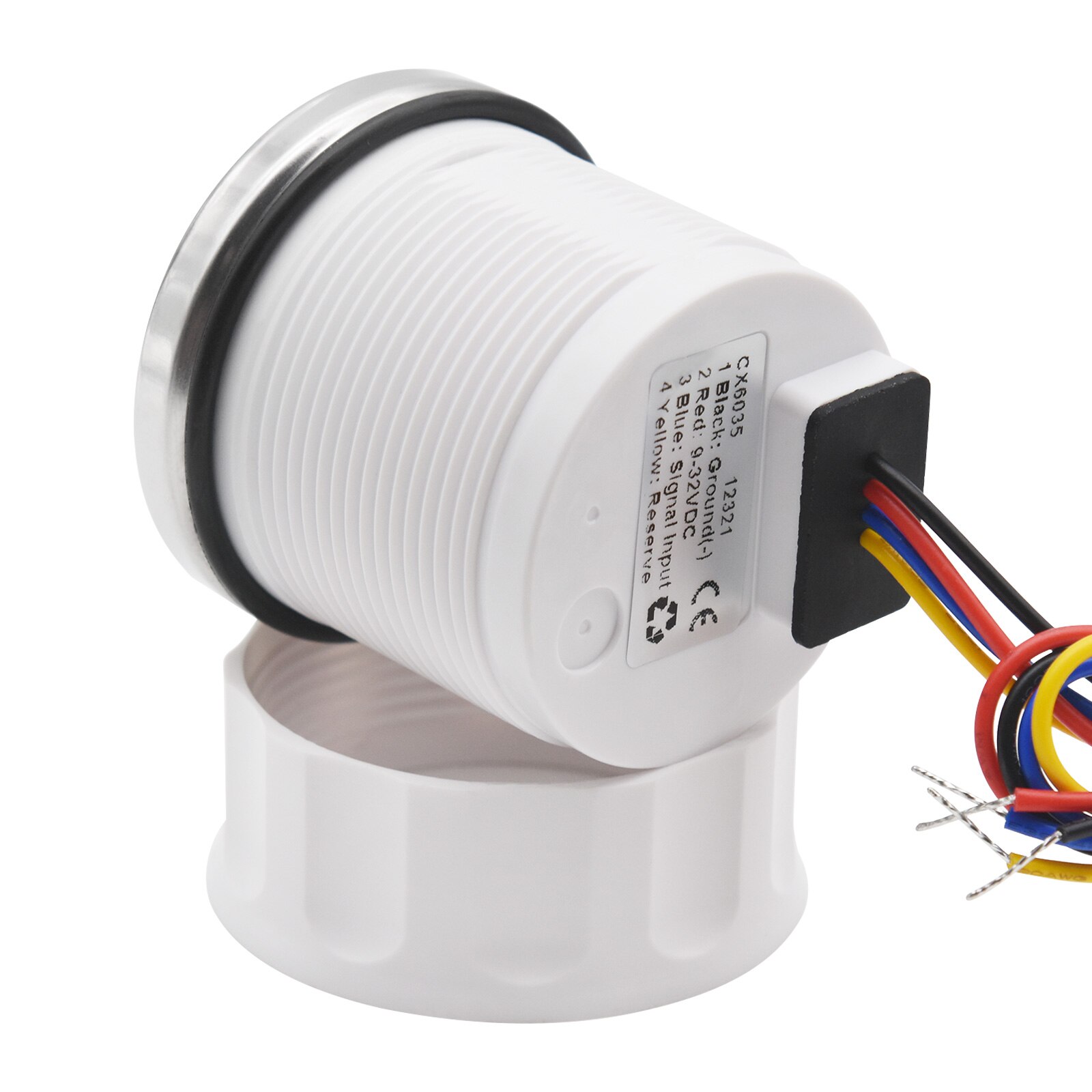 52mm Water Level Gauge With Red Backlight Warning Light Digital Water Level meter Fit Marine Water Level Sensor 12V/24V 190ohm