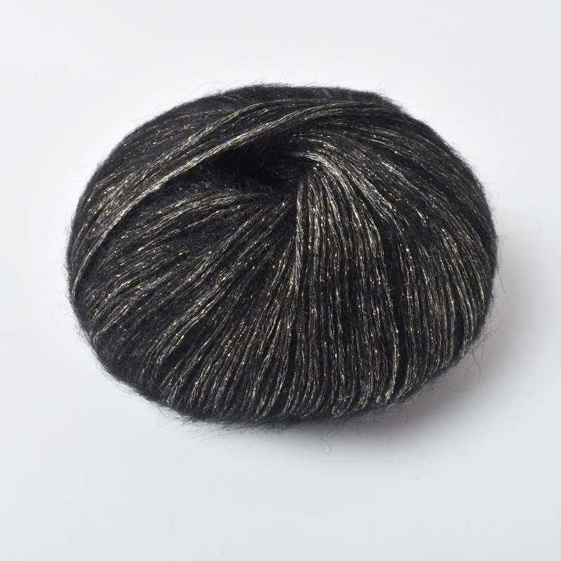 25g/Knäuel Glitzer Mohair Garn Weiche Warme betroffen zur Seite fahren Schal Hütte Faden Nadel Häkeln Hand Gestrickte Faden DIY liefert: Orange
