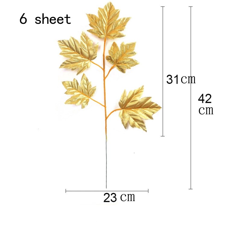1 pack Artifical Green Palm leaves Hawaii Tropical Turtle Leaf for Kids Birthday Party Jungle Flamingo Summer Party Decoration: 6 pcs gold leaf A