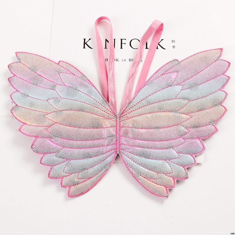 Cute Children Costumes Performance Props Gradient Color Butterfly Princess Angel Wings Fairy Stick Kids Dress Up Playing Toys