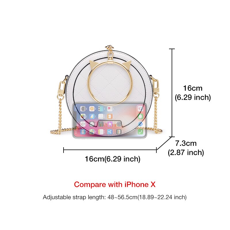 FOXER-sac à bandoulière en croûte de cuir | Sacoche ronde pour dames, défilé de , pochette ronde de fête pour femmes, Mini sac à main
