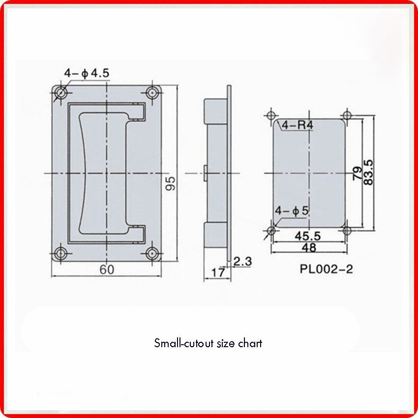 Hidden Recessed Furniture Handle Stainless Steel Square Flush Pull Ring Handle for Door Drawer Cupboard Cabinet Marine Boat: S