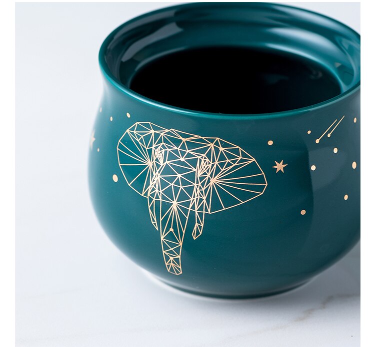 Green Color Forest Ocean Style Sugar Bowl Home Kitchen Set Ceramica Salt Condiment Pot Jars