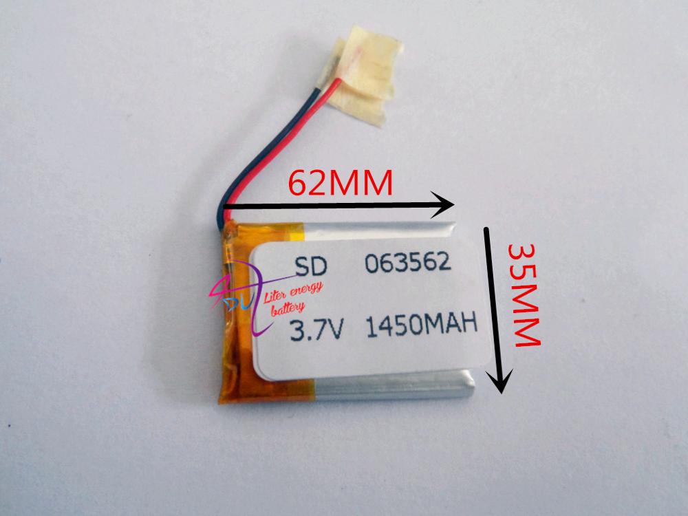 Size 063562 3.7V 1450mah tablet battery with Protection Board For MP4 GPS Digital Products Free