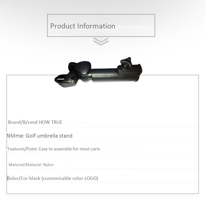 Golf paraply holder golf trolley vogn tilbehør justerbar paraply holder clubbers