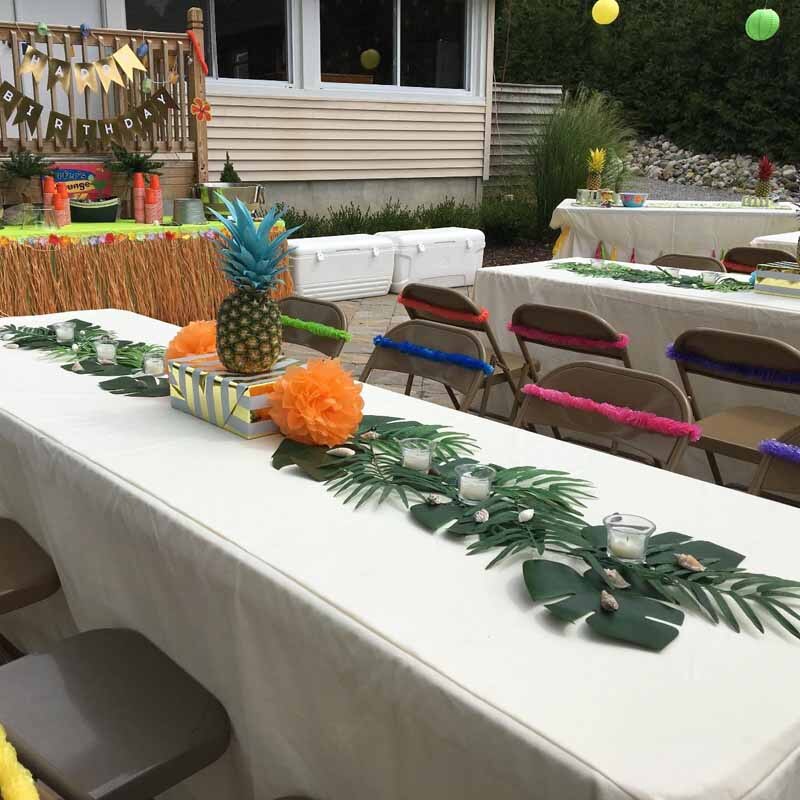 12 stk tropisk palme blad væg kunst bordløber centerpiece rustik land have bryllup fødselsdag brude baby shower dekoration