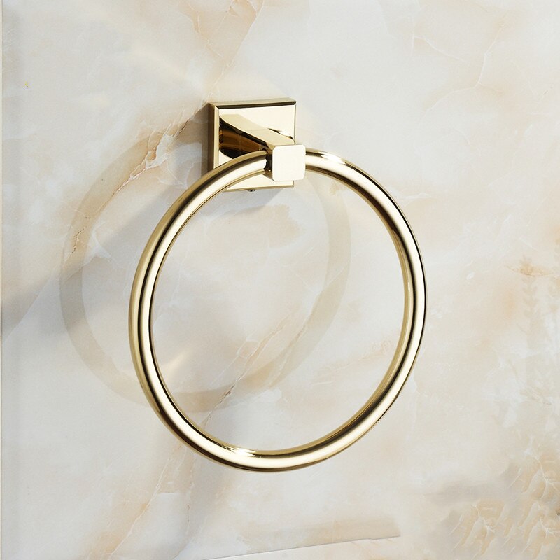 Handdoekenrek Ring Gratis Geperforeerde Ring Handdoek Handdoek Nordic Creatieve Golden Badkamer Handdoek Ring Ring Gold Dyuihr: S002