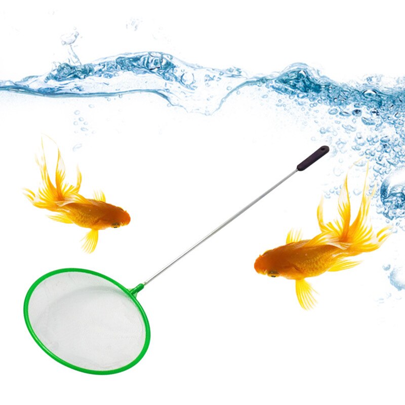 10.5 centimetri Rotondo Diametro A Rete per I Bambini di proprietà Cattura Giocattolo Rete Da Pesca Insetto Farfalla ricevitore rete Esterna di Acqua Strumento di Gioco casuale