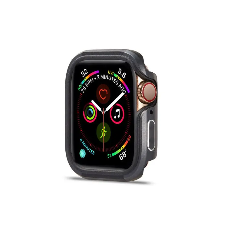 High end Aluminum alloy case For Apple Watch 9 8 7 45mm 41mm For iWatch 6 5 4 SE 44mm40mm Metal aluminum+TPU case Accessories: Blue / 9 inches