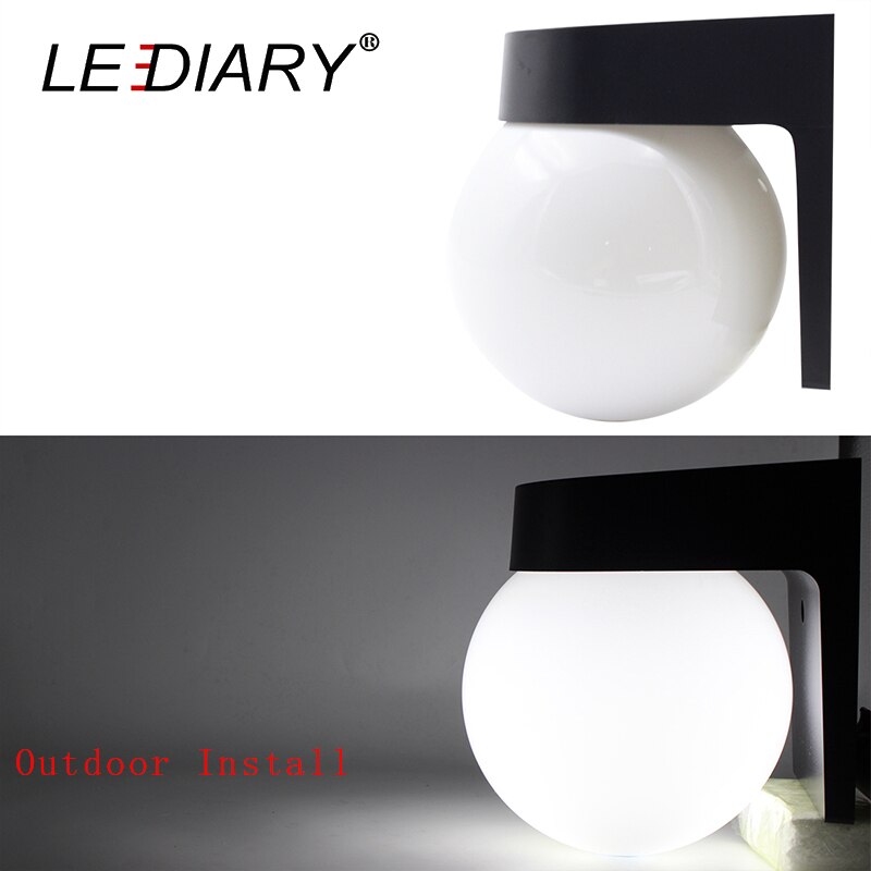 LEDIARY Outdoor Tuin Veranda Wandlampen IP54 E27 100-240V Wit Plastic Opbouw Waterdicht Voor Gang Balkon trap