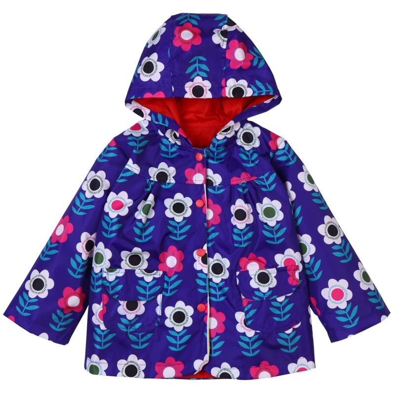 KEAIYOUHUO-Trench-Coat pour petites filles | Veste de printemps-automne coupe-vent, manteau imperméable, vêtements d'extérieur pour enfants: Dark blue / 4