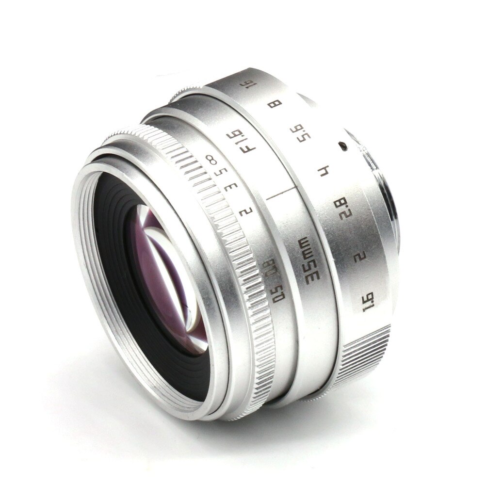 FUJIAN – objectif de caméra de vidéosurveillance 35mm f1.6 C, pour caméra M4/3 / MFT et adaptateur argent