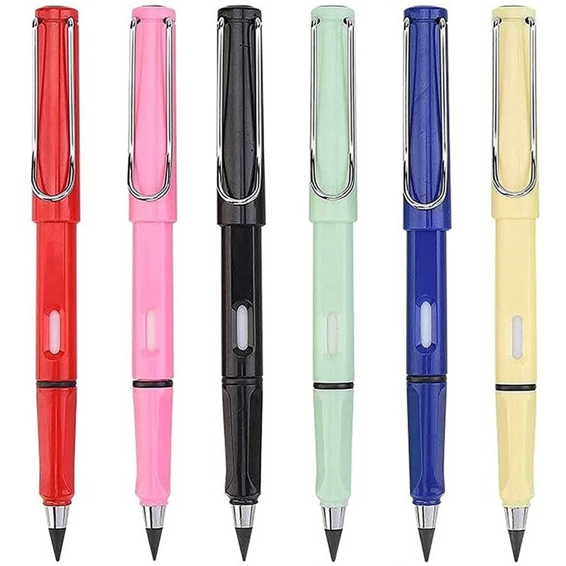 Aluminium inktloze pennen met logo en gum | Vanaf €1,57