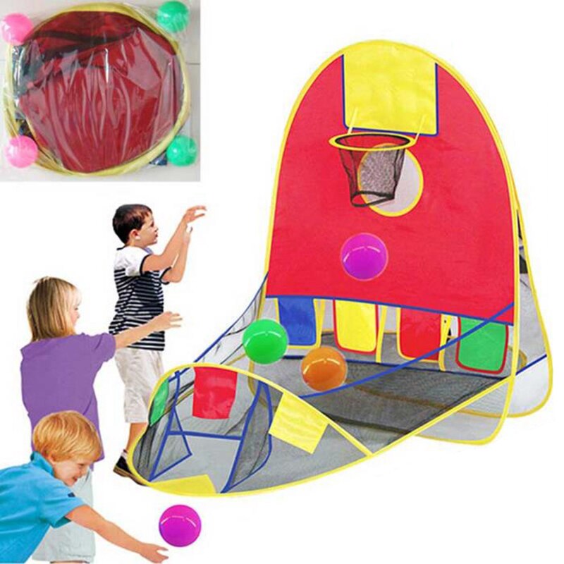 1 Set Kids House Basketball Basketball Tent With Pool Beach Tent Lawn Ball Pool Tent Indoor&Outdoor Sport Toy Parent-child Toy