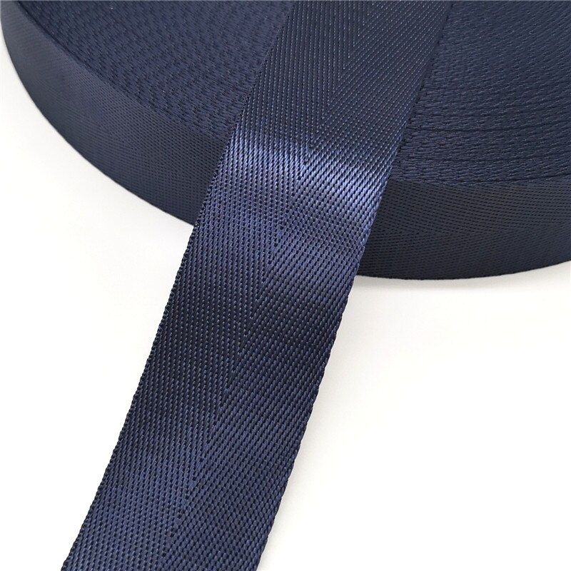 10 Yards 38mm Strap Nylon Webbing Herringbone Pattern Knapsack Strapping Sewing Bag Belt Accessories: Navy Blue