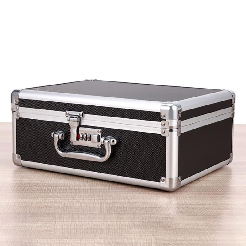Aluminum Tool Holder Box Case Flight Briefcase With Passwords / Key Locked, Equipment Cosmetic Makeup Manicure Storage Case