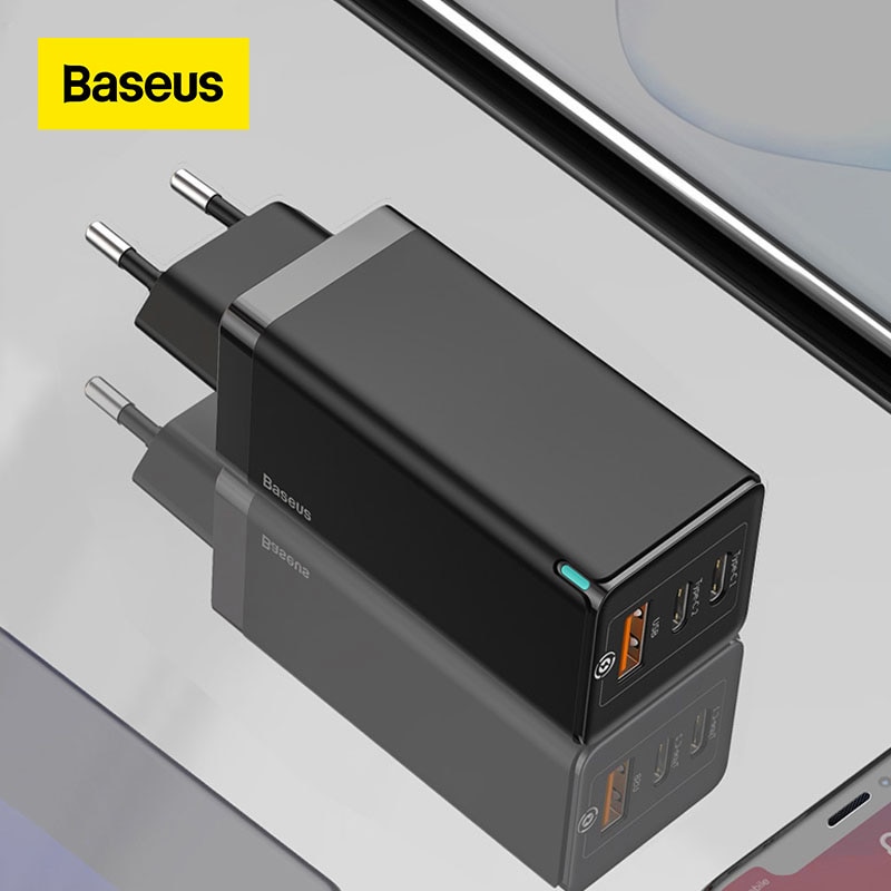 Baseus 65W Gan Charger Quick Charge 4.0 3.0 Type C Pd Usb Charger Met Qc 4.0 3.0 Draagbare Snelle oplader Voor Laptop Iphone 13 Pro