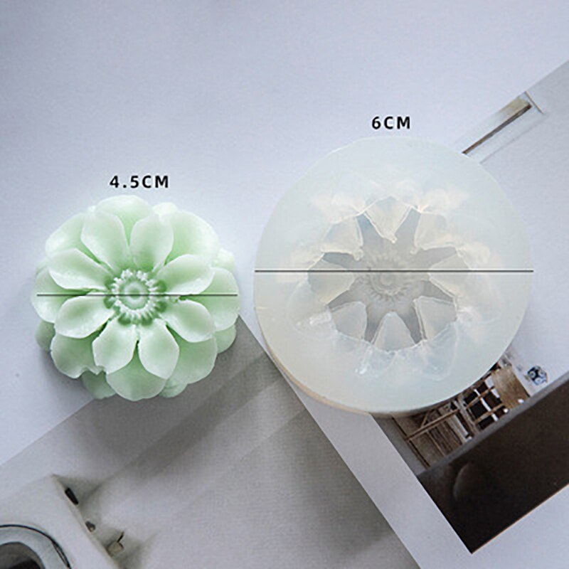 DIY Handmade Flowers Shape Moulds Silicone Soap Molds For Kitchen Bundt Cake Cupcake Pudding Candle Soap Making Tools: C