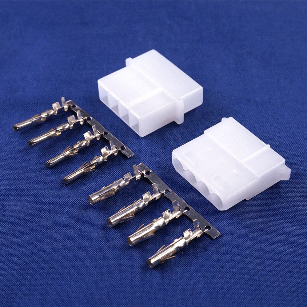10 ensembles ATX / EPS Molex 5.08mm 4 broches mâle/femelle boîtier de connecteur d'alimentation + bornes pour ordinateur ATX EPS Power