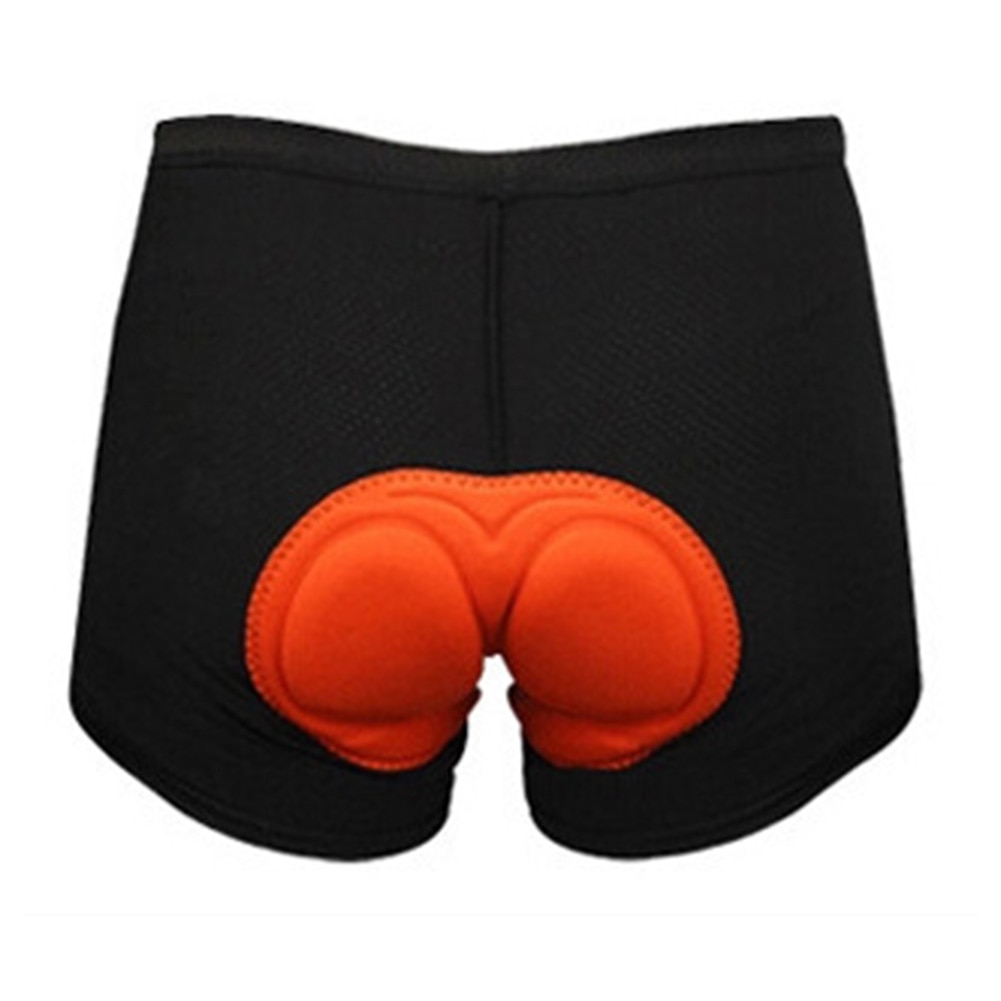 Men Thickened Sponge Cycling Shorts Comfortable Underwear Sponge Gel 3D Padded Bike Short Pants FOU99: orange / XXXL