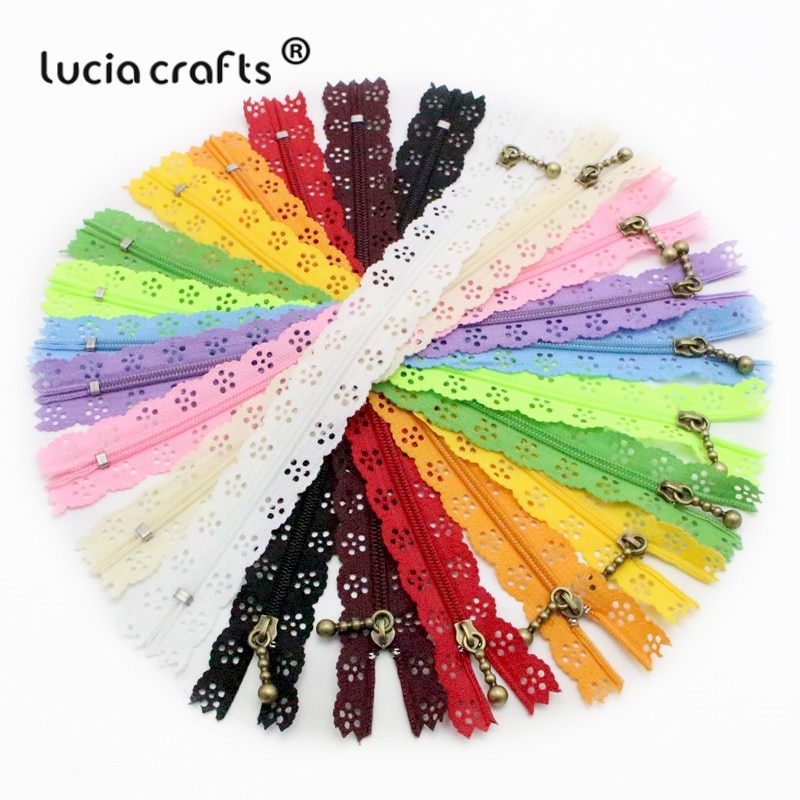 Lucia Ambachten 20 Cm Nylon Coil Mooie Kant Ritsen Voor Diy Bag Tailor Riool Craft Retail J0301