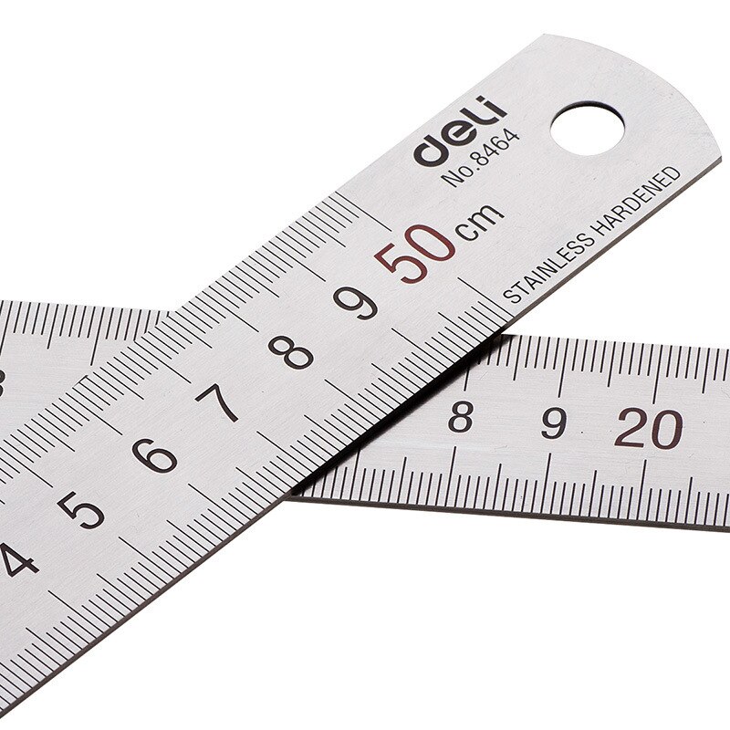 With the scale ruler mapping measurement of office stationery 15cm/20cm/30cm/50cm stainless steel ruler steel cutting ruler