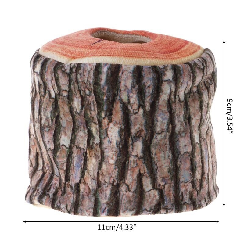 Imitation Tree Bark Tissue Box Napkin Paper Storage Holder Home Office Decor LBShipping