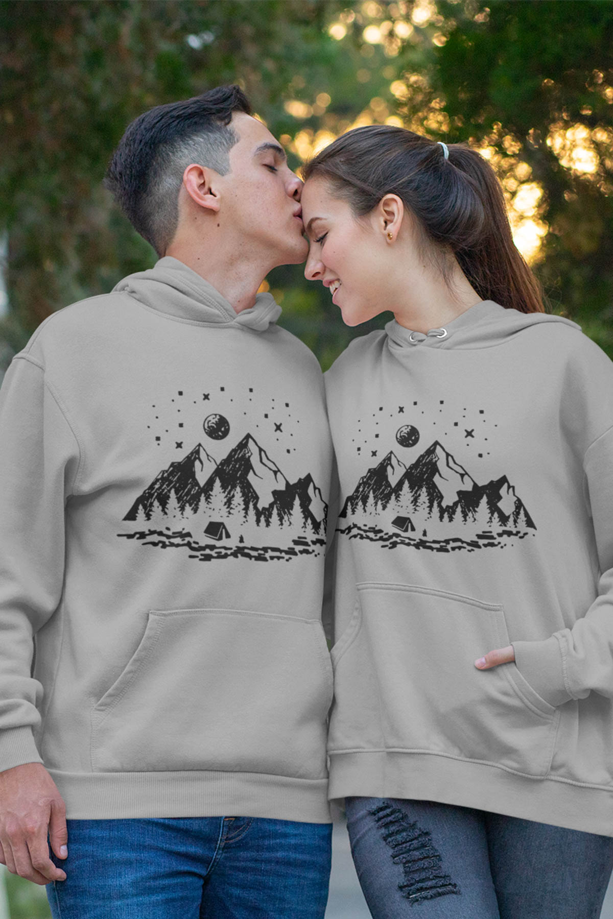 Pull à capuche couples en amour chérie combinaison sweat bonheur: MEN / XXXL