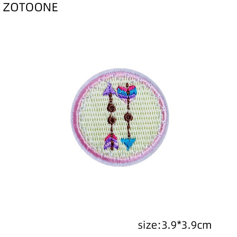 Zotoone Geborduurde Badge Ijzer Op Veer Patch Warmteoverdracht Voor Kleding Jeans Diy Kameel Cactus Patches Voor Kinderen Tas Applique E: Laser Bright