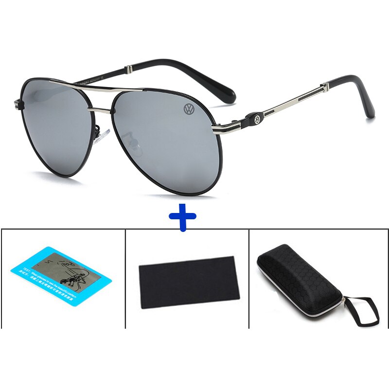 Brand Men's Polarized Sunglasses For Driving UV Protection Eyewear Travel Sun Glasses: Silver 3
