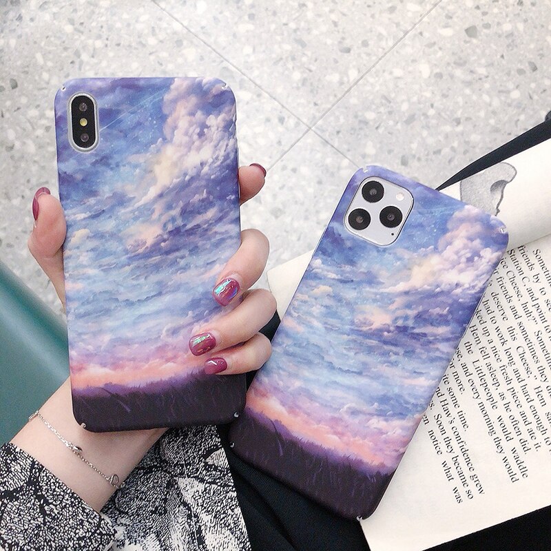 Cloud sky Hard PC Cases For Huawei P30 P20 lite Mate 20 Pro case For Honor 8X 10Lite V20 20 Nova 3 3i 4 5Pro back Cover