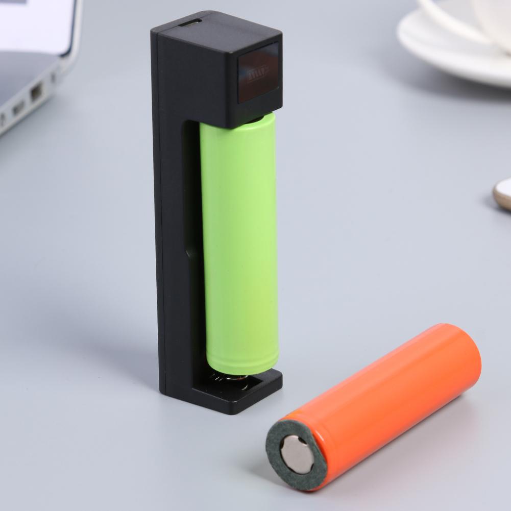 Usb 1- slot 18650 batterij draagbare snellader usb oplaadbare lithium batterijlader dockstation houder