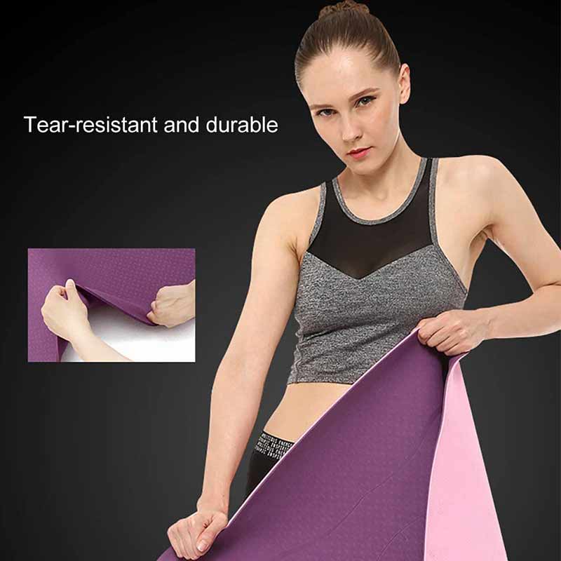183*61*0.6cm Yoga Mat With Non-slip Positioning Line Fitness Mat Outdoor Leisure Fitness Accessories Suitable For Beginners