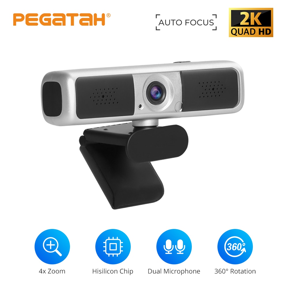 4X zoom Webcam 4MP web cam 2K camara web para pc web camera with microphone cameras web for PC usb camera webcam full hd webcam