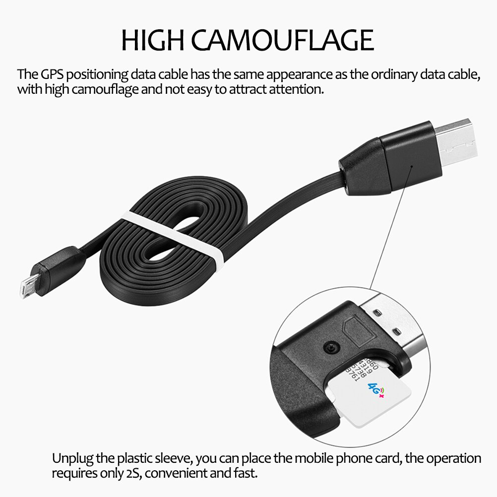 Bil gprs tracker køretøj bil sporing enhed mikro usb kabel realtid gsm bil gprs tracker